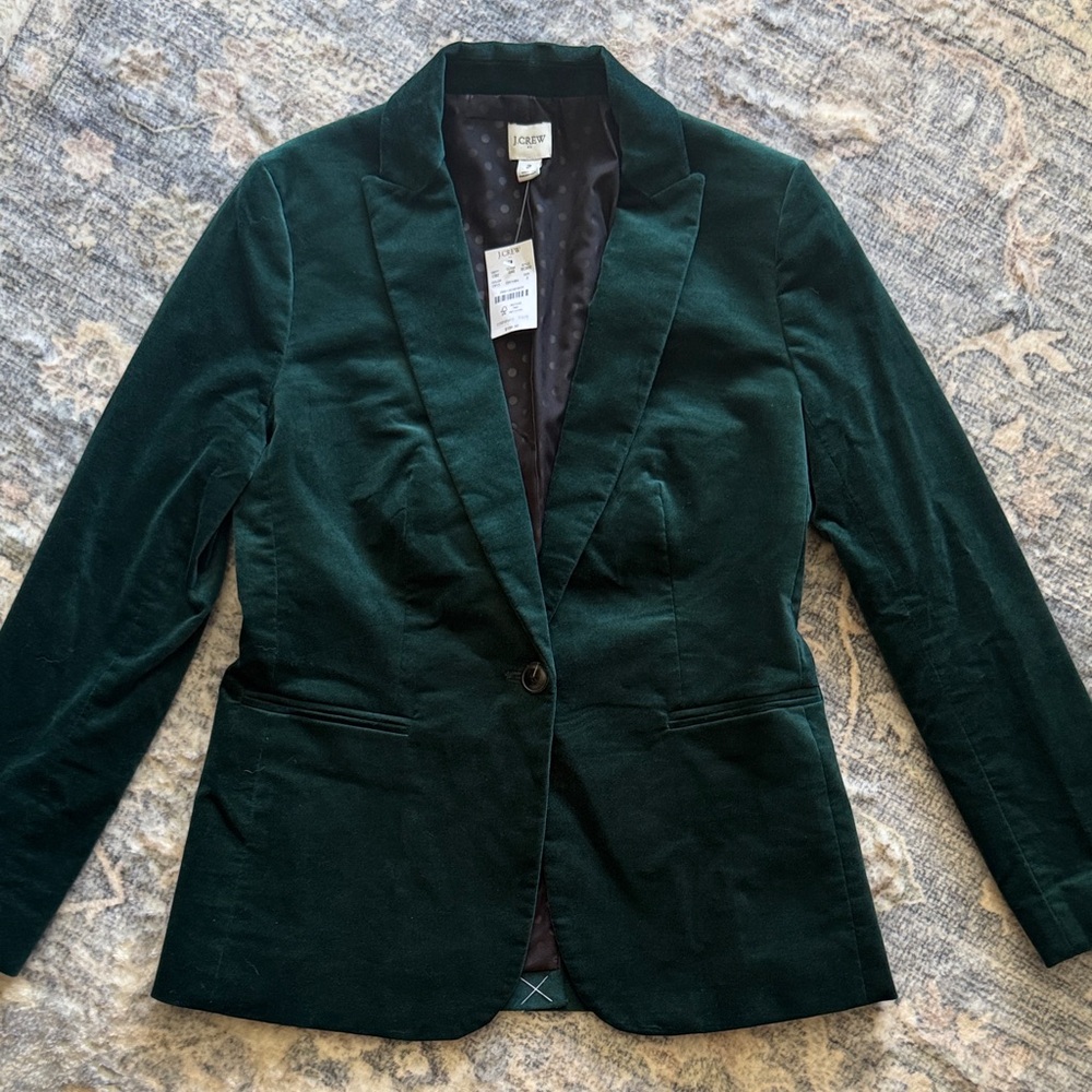 NWT J. Crew Dark Green Blazer